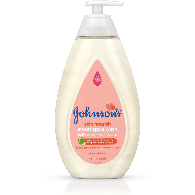 Johnson's Johnson's Tear Free Skin Nourishing Baby Wash With Apple Extract 27-1 Fl- Oz Bath & Body White Smoke