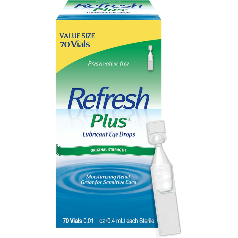 Refresh Refresh Plus Lubricant Eye Drops, Value Size, 70-0.01 Fluid Ounce Containers Eye Drops & Lubricants