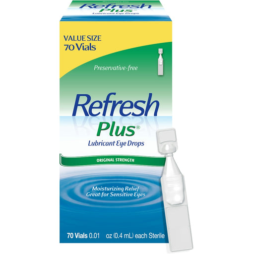 Refresh Refresh Plus Lubricant Eye Drops, Value Size, 70-0.01 Fluid Ounce Containers Eye Drops & Lubricants
