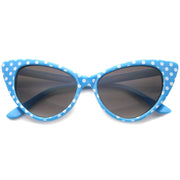 zeroUV Retro 1950's Polka Dot Cat Eye Fashion Sunglasses 8498 Sunglasses