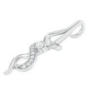 Bids.com Espira 10K White Gold 1/5 cttw Round Cut Diamond Swirl Pendant Necklace (J-K, I1-I2) Necklaces