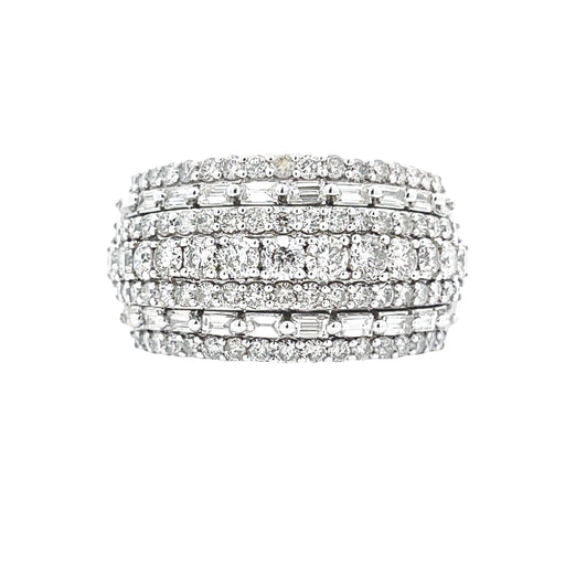 Bids.com 3.00ct Diamond Wedding Band Ring 10KT White Gold Rings Gray 7.0