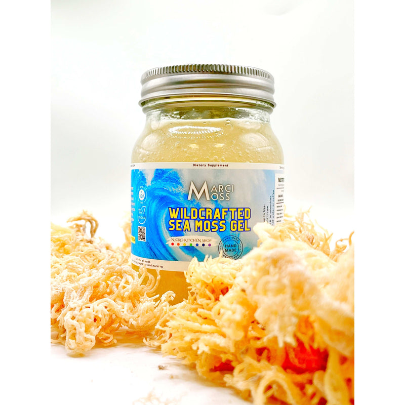 Nicko Kitchen Shop MarciMoss Wildcrafted Sea Moss Gel for Daily Wellness Nutrition Gels & Chews