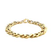 Bids.com 14k Yellow Gold Curb Chain Design with Diamond Cuts Bracelet Bracelets
