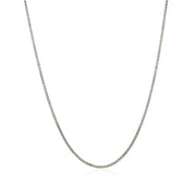 Bids.com 14k White Gold Classic Box Chain 1.0mm Necklaces