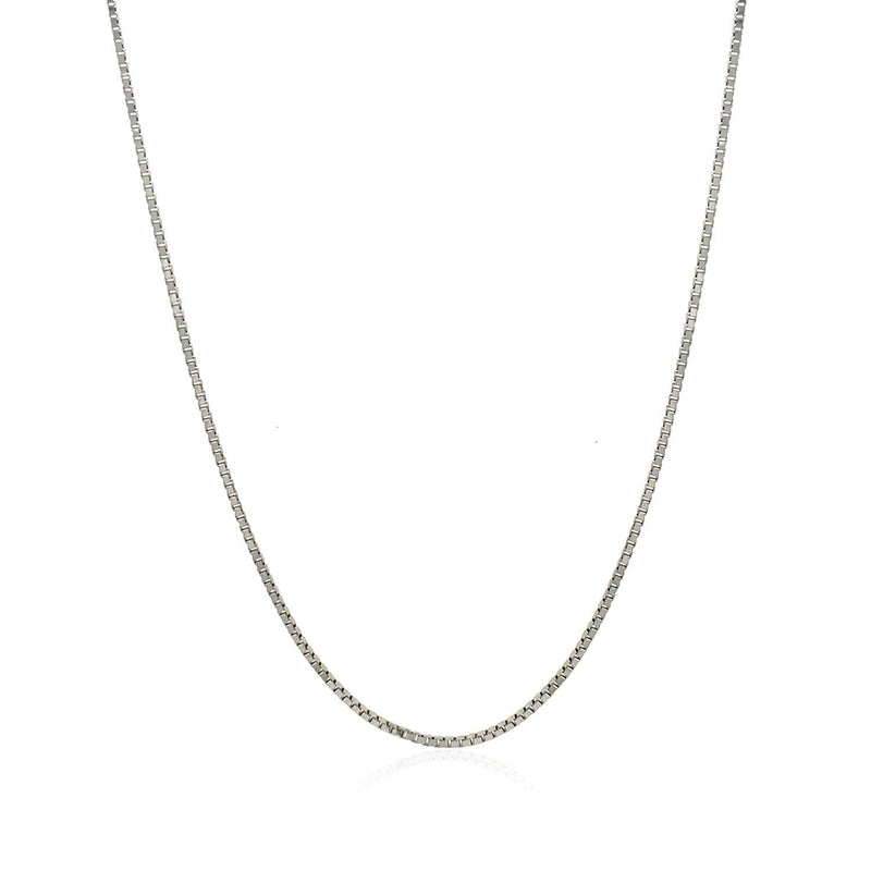 Bids.com 14k White Gold Classic Box Chain 1.0mm Necklaces