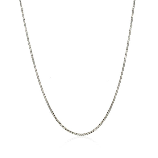 Bids.com 14k White Gold Classic Box Chain 1.0mm Necklaces