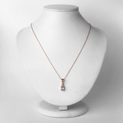 Bids.com 1.12 Carat Genuine Morganite and White Topaz .925 Sterling Silver Pendant Pendants