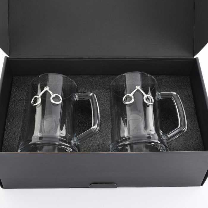 Equestrian Bit Beer Mugs - Set of 2