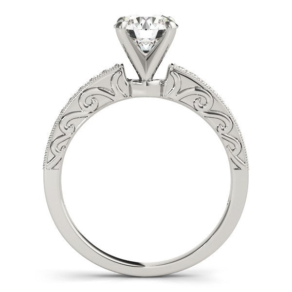 Bids.com 14k White Gold Antique Style Diamond Engagement Ring (1 1/8 cttw) Rings