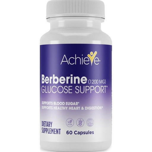 Achieve Achieve Berberine 1200mg Glucose Support, 60 Vegetable Capsules – Natural Metabolic & Immune Support Cosmetics