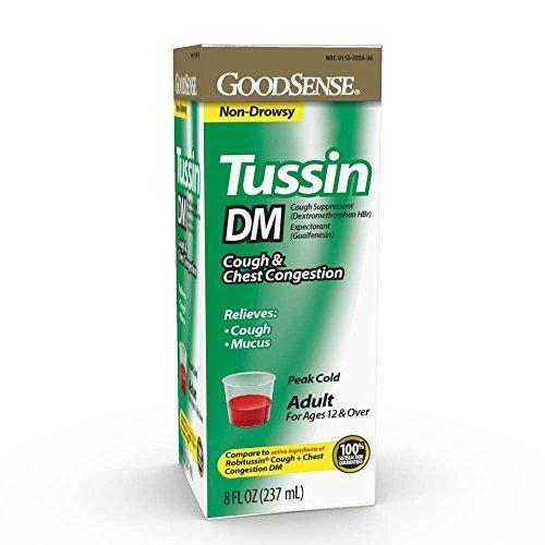 Good Sense Good Sense Tussin DM Cough And Chest Congestion , 8 Fluid Ounce Health Care White Smoke