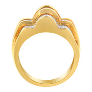 Bids.com 14KT Yellow Gold Diamond Multi-Row Band Ring (1 1/4 cttw, H-I Color, SI1-SI2 Clarity) Rings