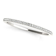 Bids.com 14k White Gold Slim Round Pave Set Wedding Band (1/10 cttw) Rings