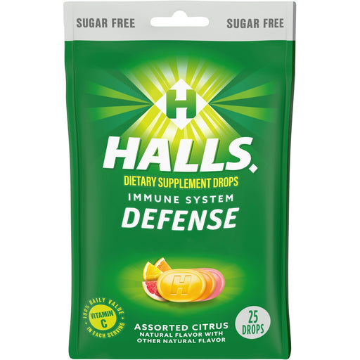 Halls Halls Defense Sugar Free Assorted Citrus Vitamin C Dietary Supplement Drops Health & Beauty