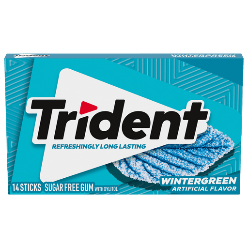 Trident TRIDENT GUM, SUGAR FREE, WINTERGREEN Candy Dark Turquoise
