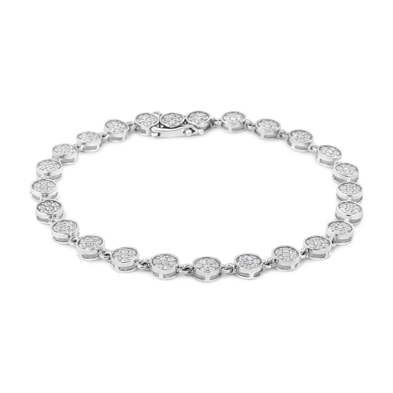 Bids.com .925 Sterling Silver 2.0 Cttw Round Diamond Link Bracelet (G-H Color, I1-I2 Clarity) - 7.25" Bracelets