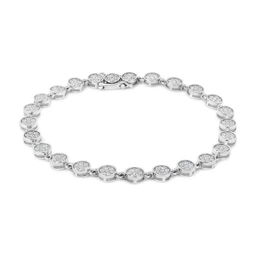 Bids.com .925 Sterling Silver 2.0 Cttw Round Diamond Link Bracelet (G-H Color, I1-I2 Clarity) - 7.25" Bracelets