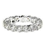Bids.com Round Cut Lab Grown Diamond Eternity Ring in 14k White Gold (3 cttw FG/VS2) Rings
