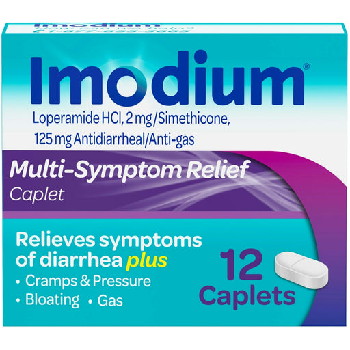 Imodium Imodium Caplets Multi - Symptom Relief 12 Ct Health & Beauty Dark Turquoise