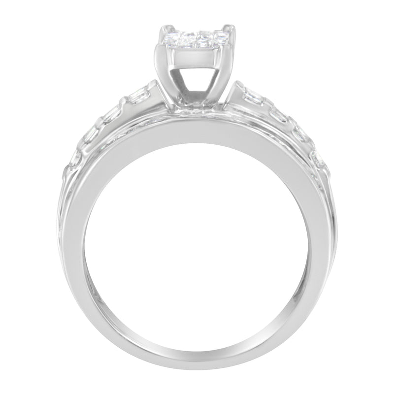 Bids.com 10KT White Gold Diamond Composite Ring (1 cttw, H-I Color, SI2-I1 Clarity) Rings