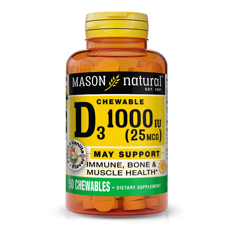 Mason Natural Mason Natural D3 25mcg 1000IU Chewable Tablets - 50ct Vitamins & Supplements