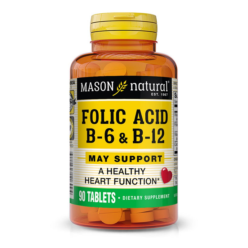 Mason Natural Mason Natural Folic Acid Tablets With B6 And B12 - 90ct Vitamins & Supplements