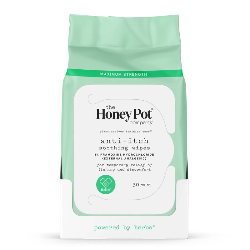 The Honey Pot The Honey Pot Company, Anti-Itch Soothing Wipes With 1% Pramoxine Hydrochloride - 30ct Personal Care