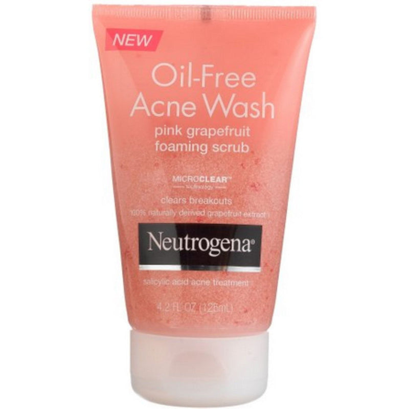 Neutrogena Neutrogena Acne Wash, Pink Grapefruit, Foaming Scrub, Oil Free 4.2 Fl Oz Health & Beauty