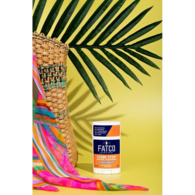 FATCO Skincare Products Stank Stop Deodorant Stick, Grapefruit+Ginger, 1.7 Oz