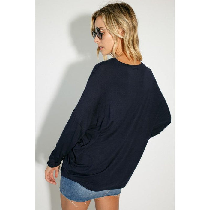 Plus Sequence Pocket Dolman Sl Top