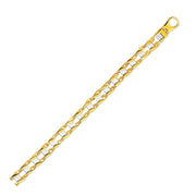 Bids.com 14k Two-Tone Gold Men's Bracelet with S Style Bar Links Bracelets