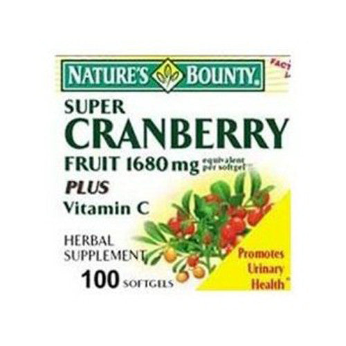 Nature’s Bounty Nature’s Bounty Cranberry 1680 Mg Plus Vitamin C Fruit Softgels - 100 Softgels Vitamins & Supplements