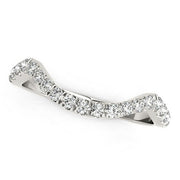 Bids.com 14k White Gold Modern Curved Style Pave Diamond Wedding Band (1/5 cttw) Rings