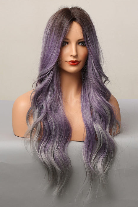 Elegant Wave Full Machine Synthetic Wigs in Purple 26''