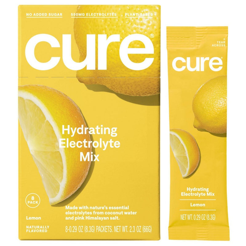 Cure Cure Hydration Electrolyte Vegan Drink Mix Powder - Lemon - 8pk Beverages
