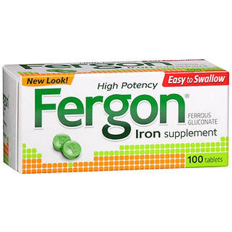 Fergon Fergon De Alta Potencia De Hierro Suplemento Tabletas 100 Conde Folder Tabs White Smoke
