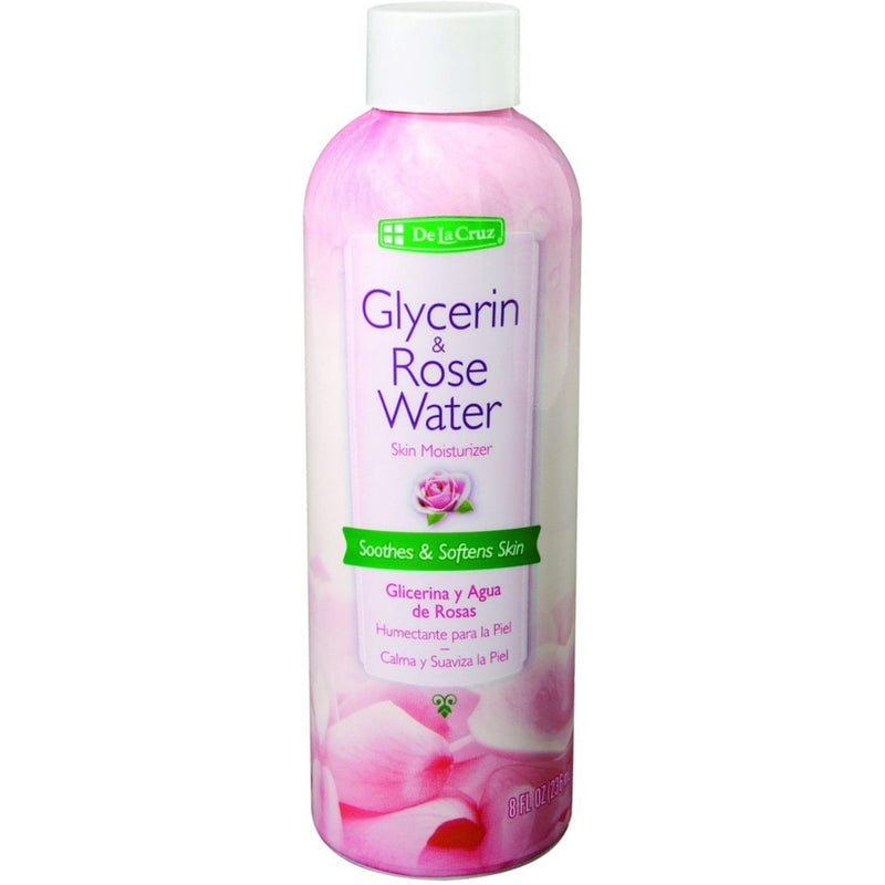 De La Cruz De La Cruz Glycerin & Rose Water, Skin & Hair Moisturizer, 8 Fl Oz (236 Ml) Health & Beauty
