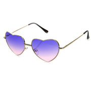 zeroUV Cute Metal Heart Shape Rainbow Color Lens Sunglasses 9205 Sunglasses