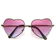 zeroUV Cute Metal Heart Shape Rainbow Color Lens Sunglasses 9205 Sunglasses