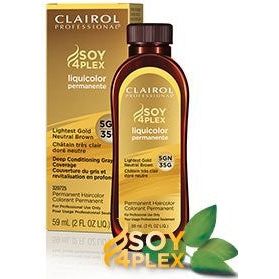 Clairol Clairol Professional SOY4PLEX Creme Light Red Neutral Brown 4RN Gray Coverage Hair Color White Smoke