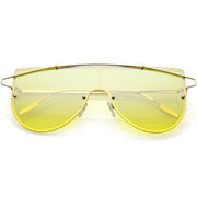 zeroUV Retro Futuristic Shield Mono Lens Color Tone Sunglasses C484 Glasses / Sunglasses