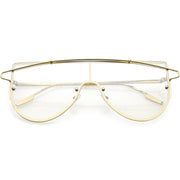 zeroUV Retro Futuristic Shield Mono Lens Color Tone Sunglasses C484 Glasses / Sunglasses