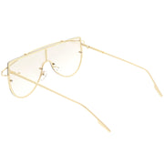 zeroUV Retro Futuristic Shield Mono Lens Color Tone Sunglasses C484 Glasses / Sunglasses