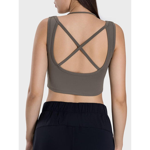 Crisscross Square Neck Active Tank