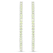 Bids.com 3.50 Carat Genuine Peridot .925 Sterling Silver Earrings Earrings
