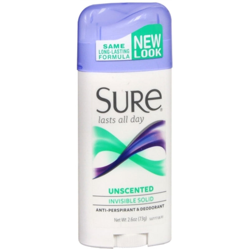 Sure Sure Invisible Solid Antiperspirant Deodorant Unscented 1.6 Oz Deodorant