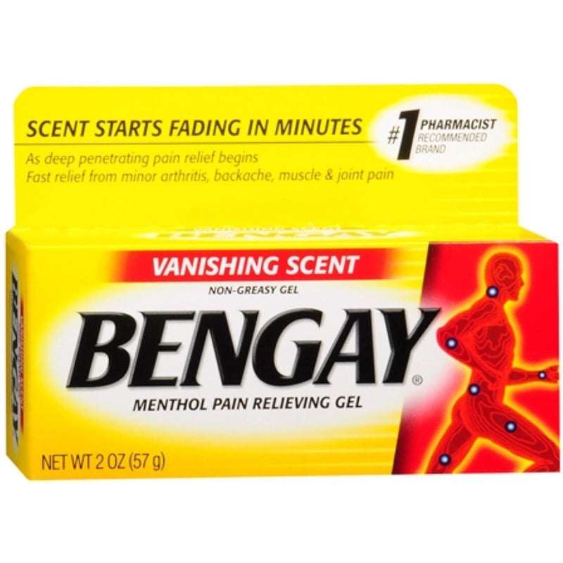 Bengay Bengay Menthol Pain Relieving Gel Vanishing Scent Health & Beauty Yellow