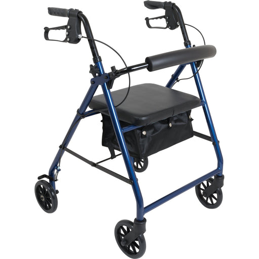 ProBasics ProBasics Aluminum Rollator 6in Wheels 300lb Capacity Blue Chairs