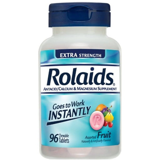 Rolaids Rolaids Antacid/Calcium & Magnesium Supplement, Extra Strength, Chewable Tablets, Assorted Fruit Health & Beauty
